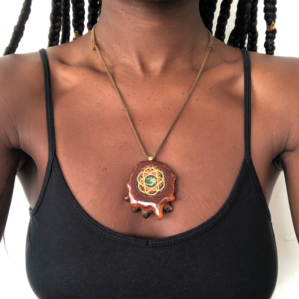 Third Eye Pinecones necklace